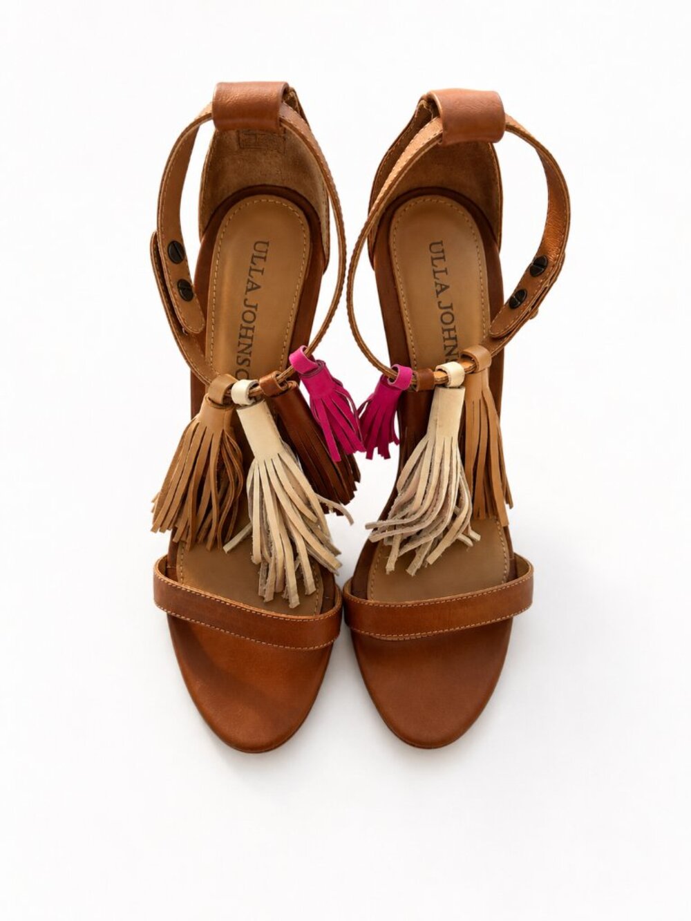 Ulla Johnson Luz Tassel Leather High Heel Sandals – Size 38